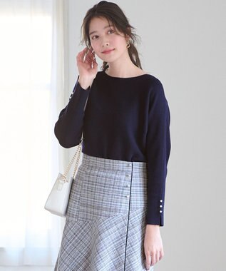 ANY SIS S 【洗える】ドルマンスリーブ ニット ネイビー