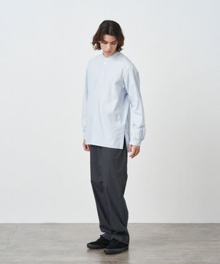 ATON COTTON LAWN | ワイドイージーパンツ - UNISEX CHARCOAL GRAY