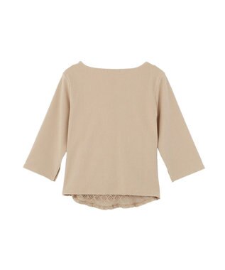 earth music&ecology レースレイヤードドレーププルオーバー Mocha