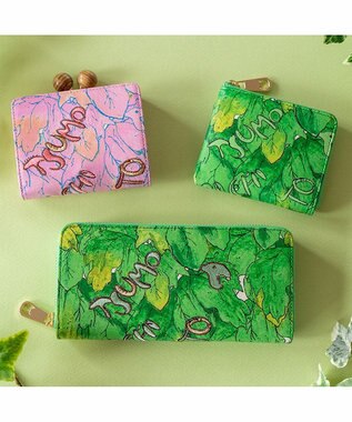 tsumori chisato CARRY 葉っぱ ラウンドファスナー長財布 グリーン