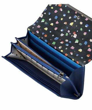 tsumori chisato CARRY クロスエンボス 長財布 ネイビー
