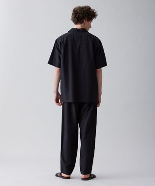 UNFILO MENS ライトリネン オープンカラーシャツ [23年春夏商品] ブラック