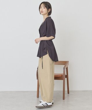 AMERICAN HOLIC 【先行予約】【マルチ機能】ベルト付カイキンシャツ Black