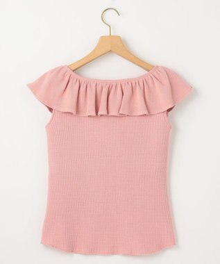 組曲 L 【組曲×setsuko sagittaire】カップ付きフリルTシャツ ピンク系