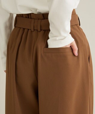 CRAFT STANDARD BOUTIQUE ハイウェストベルトワイドパンツ Brown