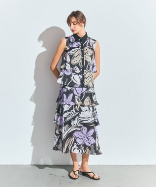 GRACE CONTINENTAL プリントレイヤードノースリーブ