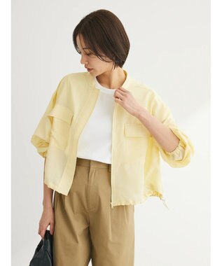 Green Parks シアーショート丈ブルゾン Yellow
