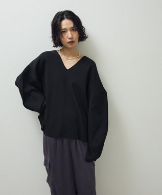 Green Parks ・ＥＬＥＮＣＡＲＥ　ＤＵＥ　２ｗａｙニットプルオーバー Black