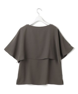 23区 【洗える/好評につき新色追加】ストレッチジョーゼットリブコンビ レイヤー カットソー グレー系