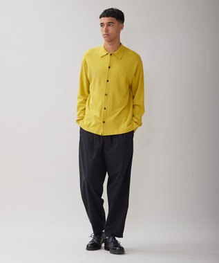 UNFILO MENS 【男女兼用】スタイリッシュ ニットシャツ マスタード