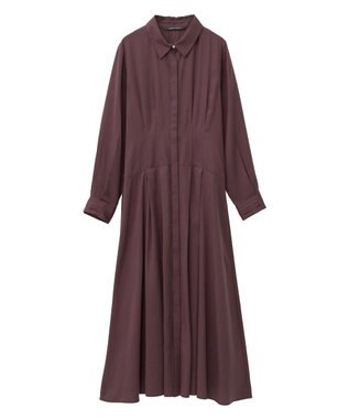 YECCA VECCA タックデザインシャツワンピース Bordeaux