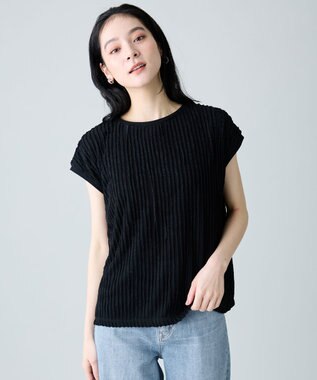 ANY L レースフレンチスリーブプルオーバー