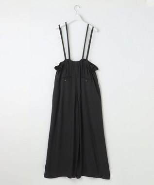 23区 【SACRA】アセテートブライトツイル サロペット ブラック系