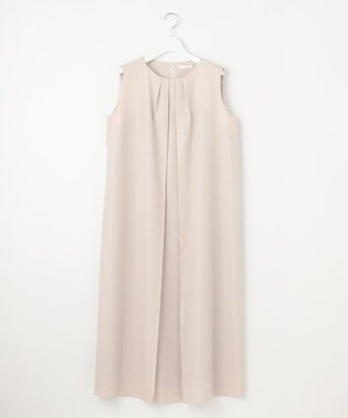 自由区 S 【WEB限定カラーあり・洗える】タッサーポプリンノースリーブ ワンピース ベージュ