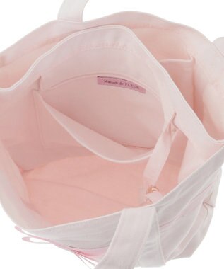 Maison de FLEUR ピンクマニアマルチポケット帆布トートSバッグ Pink