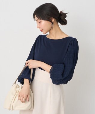 earth music&ecology マジョリカプリーツプルオーバー Navy