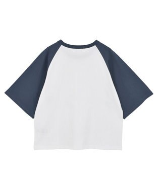 AMERICAN HOLIC ラグラン配色7分袖プルオーバー Ivory