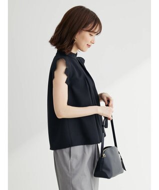 Green Parks ・ＥＬＥＮＣＡＲＥ　ＤＵＥ　リネンライクレースブラウス Black