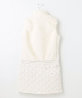 23区GOLF おしゃれに防寒！【WOMEN】中綿×ファー コンピワンピース ホワイト系