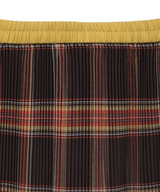 CRAFT STANDARD BOUTIQUE 配色チェックプリーツスカート Orange