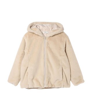 earth music&ecology マルチウェイマウンテンパーカー（ファー） Beige