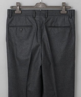 GOTAIRIKU 【保温性/ストレッチ/シワになりにくい】サキソニーストレッチパンツ（１タック） グレー系