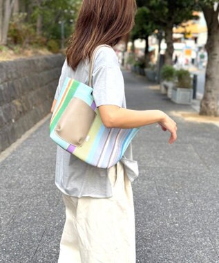 ROOTOTE 1084【手洗い可能】SC.デリ.ストライプ.ウエッファ-B 01：サックス