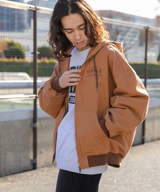 WEGO フードブルゾン ブラウン