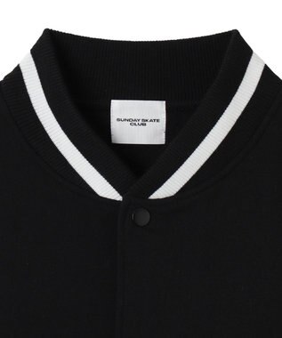 WEGO 【ユニセックス着用ITEM/MLサイズ展開】サガラワッペンスウェットスタジャン ブラック