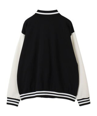 WEGO 【ユニセックス着用ITEM/MLサイズ展開】サガラワッペンスウェットスタジャン ブラック