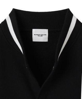 WEGO 【ユニセックス着用ITEM/MLサイズ展開】サガラワッペンスウェットスタジャン ブラック