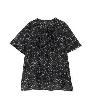 YECCA VECCA フリルデザインブラウス Dot
