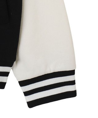 WEGO 【ユニセックス着用ITEM/MLサイズ展開】サガラワッペンスウェットスタジャン ブラック