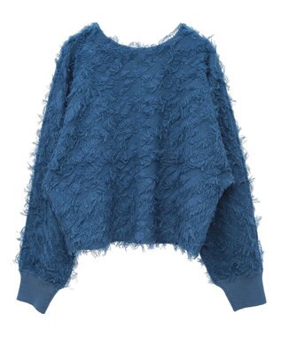 Green Parks フリンジニットカーディガン Blue