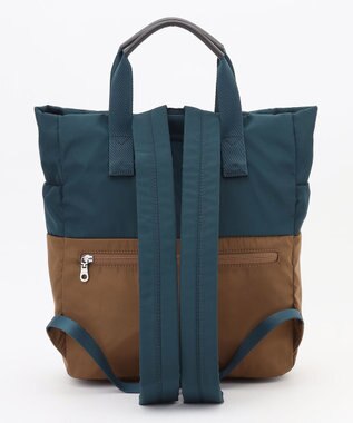 Y'SACCS ドローストリング コンビカラーリュックサック ブルー