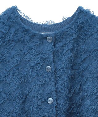 Green Parks フリンジニットカーディガン Blue