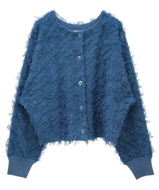 Green Parks フリンジニットカーディガン Blue