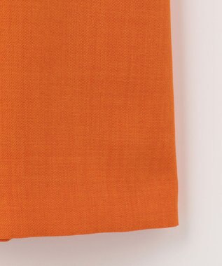 自由区 【接触冷感・速乾・UVカット・撥水・防シワ】リネンライクツイル タックスカート オレンジ系