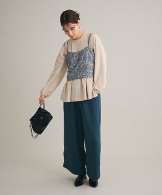 Green Parks スパンコールキャミビスチェ Gray