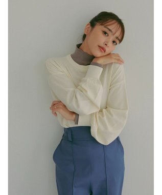 Green Parks ■ＡＪＵＧＡ．×ＧＰ　レイヤードハイネックニット Ivory