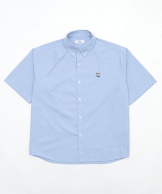 WEGO 【ユニセックス着用ITEM/MLサイズ展開】オックスフォードワンポイントシャツ（SS） サックス