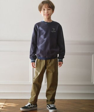 J.PRESS KIDS 【100-130cm】J. レジメンストライプ ロゴ トレーナー ネイビー系