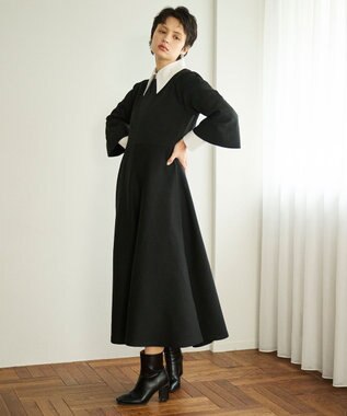 #Newans 【アイロンいらず】尖り襟ギャザースリーブブラウス ホワイト