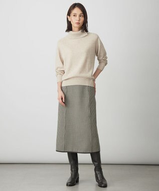 J.PRESS LADIES S 【リバーシブル】リバーチェック スカート ベージュ系