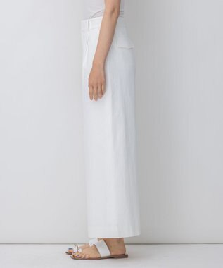 自由区 【接触冷感・吸水速乾・UVカット】パーフェクトパンツ ワイド ホワイト系