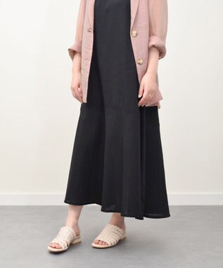 INTER-CHAUSSURES 【ANGEL ALARCON】ローヒールラフィアサンダル アイボリー雑材
