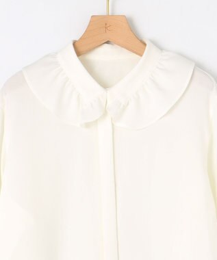組曲 L フリルカラーレイヤード ブラウス アイボリー系
