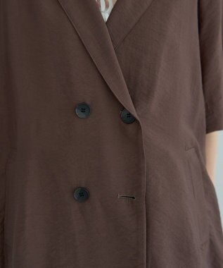 YECCA VECCA ハーフスリーブライトジャケット Brown