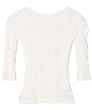 Chacott シアーレースボートネックトップ