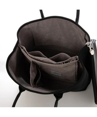 UNBILLION cachecache パーテーションキャンバストートバッグL ブラックブラック